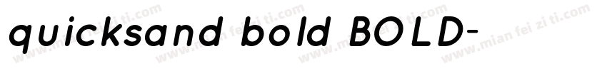 quicksand bold BOLD字体转换